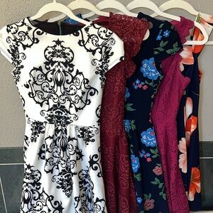 Bundle of 5 Junior Dresses - B Darlin, City Studio, Teeze Me - Sz 1, 2, 3, XXS